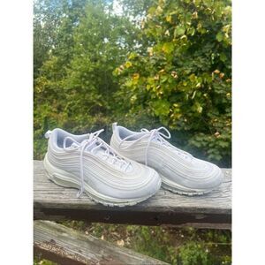 Nike Womans Air Max 97 Triple White Sz 8 921733-100